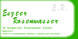 eszter rosenwasser business card